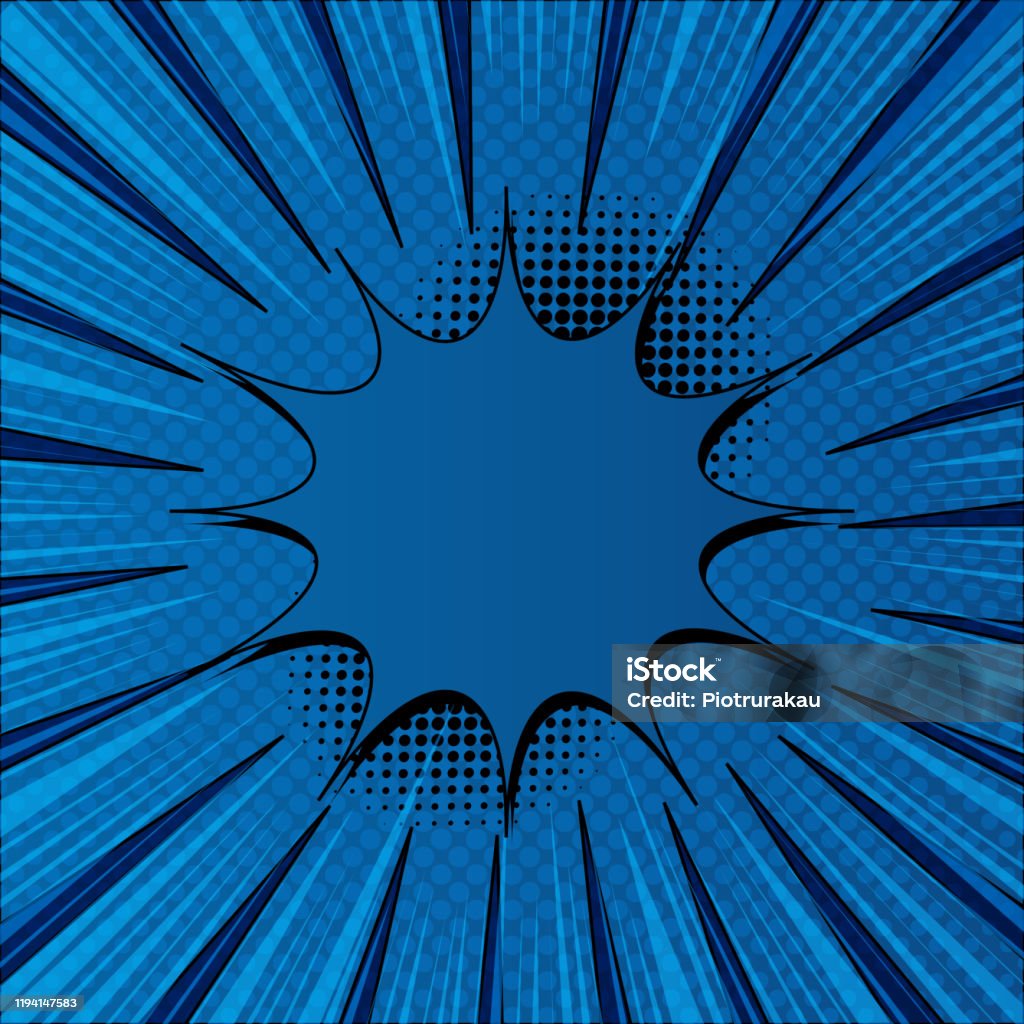 Burst Rays Comic Comic Funny Burst Template Stock Illustration - Download Image Now ...