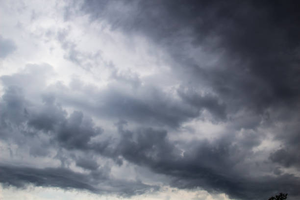istock A stunning gray sky. A gray sky. The storm is approaching. 1194147621