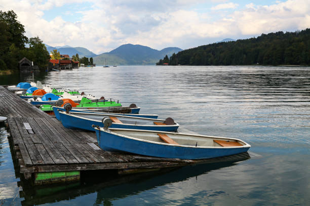 istock Fisherman boats on Lake Walchensee, Bavaria, Germany 1194149628