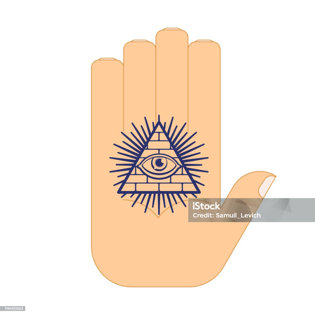 Hình Xăm Cánh Tay Mắt Nhìn Thấy Tất Cả Biểu Tượng Của Chính Phủ ...