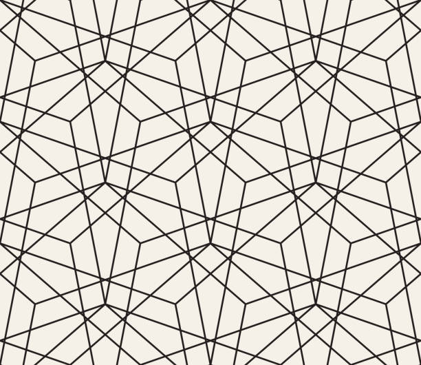 pola vektor geometris yang mulus - tajam deskripsi fisik ilustrasi stok