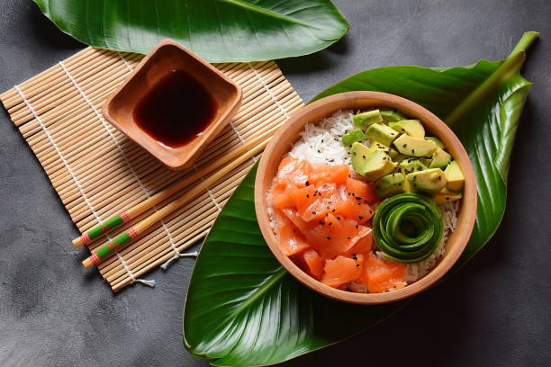 istock Hawaiian Salmon Poke Bowl 1194160485