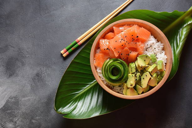 istock Hawaiian Salmon Poke Bowl 1194160530