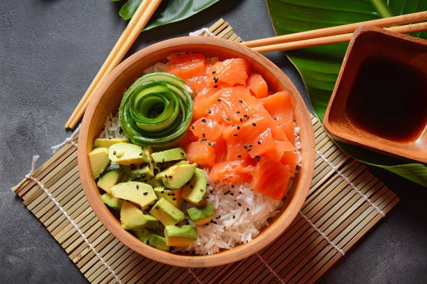 istock Hawaiian Salmon Poke Bowl 1194160535