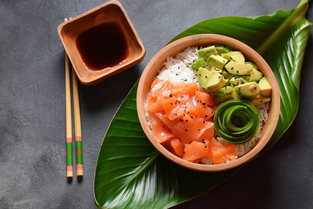 istock Hawaiian Salmon Poke Bowl 1194160545