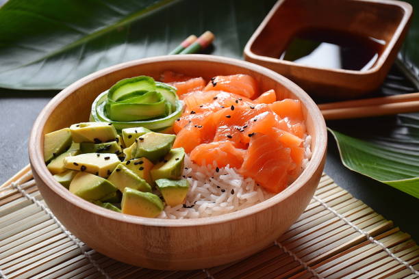 istock Hawaiian Salmon Poke Bowl 1194160648