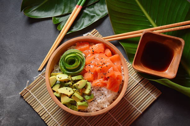 istock Hawaiian Salmon Poke Bowl 1194160651