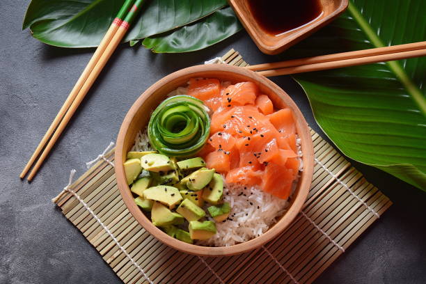 istock Hawaiian Salmon Poke Bowl 1194160706