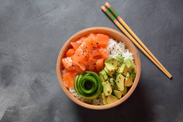 istock Hawaiian Salmon Poke Bowl 1194161358