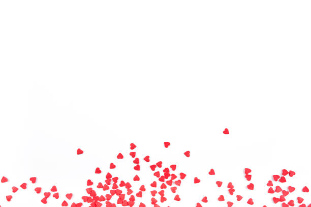 istock White background with red hearts. Valentine's day concept. 1194163626