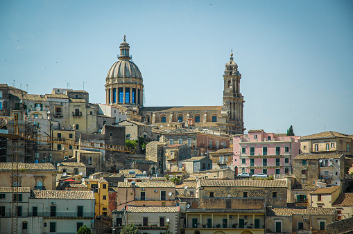 Panoramic view of Ragusa Ibla, baroque town in Sicily (Sicilia), southern Italy