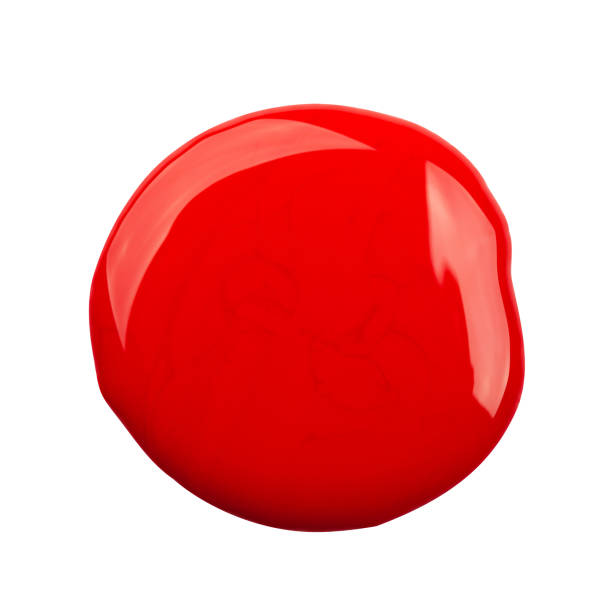 istock Big smooth red drop of nail polish 1194163982