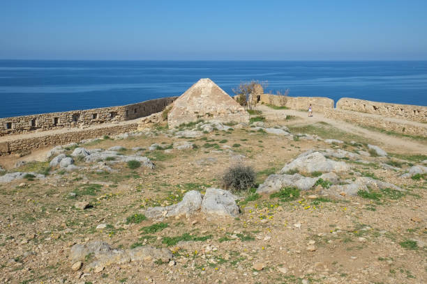 Medieval Rethymno fortress inner courtyard, Crete, Greece