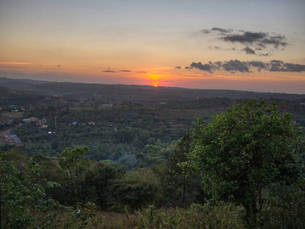 Sunset from Sunset Hill at Sen Monorom, Mondulkiri, Cambodia Sunset from Sunset Hill at Sen Monorom, Mondulkiri, Cambodia mondulkiri province photos stock pictures, royalty-free photos & images