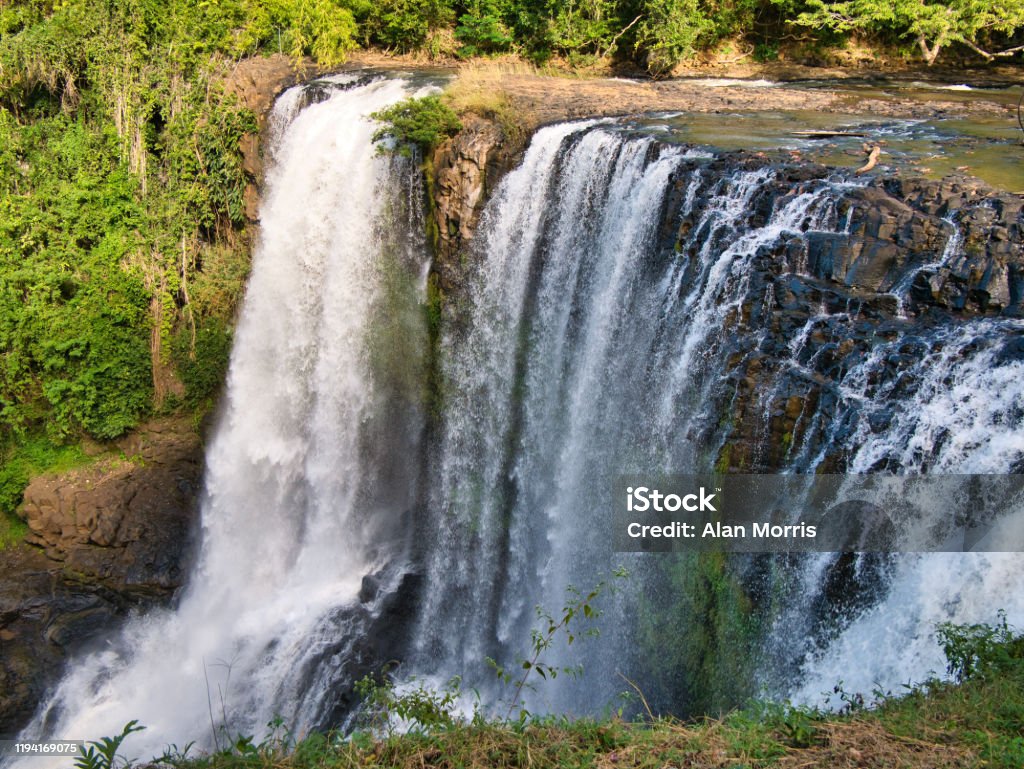 Stage 2 of the waterfalls at the Bousra Eco Park in Mondulkiri Province, Cambodia. Mondulkiri Province Stock Photo