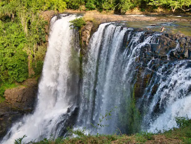 Photo of Stage 2 of the waterfalls at the Bousra Eco Park in Mondulkiri Province, Cambodia.