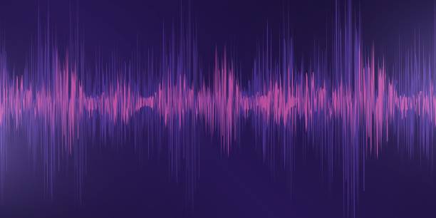 klasyczne tło fali dźwiękowej - sound wave audio stock illustrations