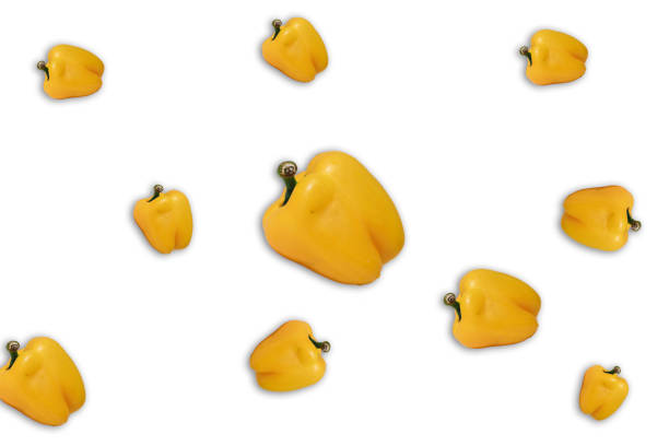 istock fresh yellow bell pepper on white background 1194177852