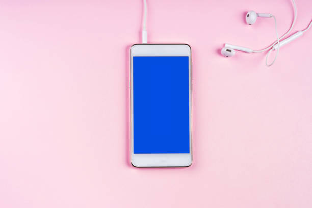 istock Smartphone with blank classic blue color screen 1194182803