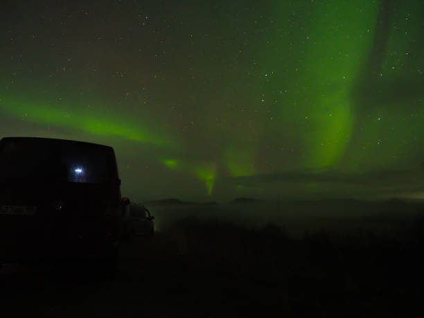 istock Beautiful northern lights on the sky 1194184070