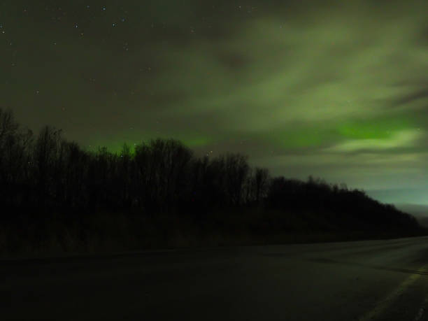 istock Beautiful northern lights on the sky 1194184118