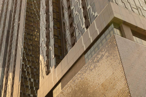 istock Buildings reflect gold sunlight. Skyscraper in Malaysia 1194185870