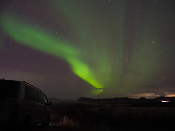 istock Beautiful northern lights on the sky 1194186993