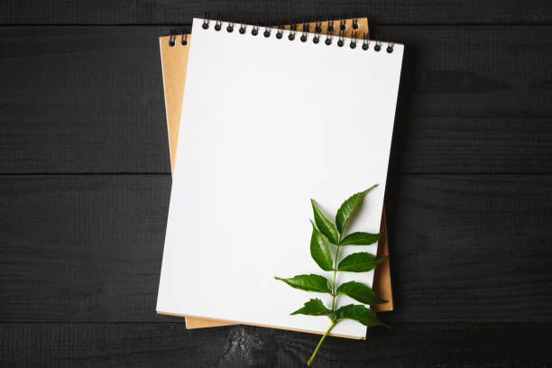 istock notebook on a black wooden background 1194187965