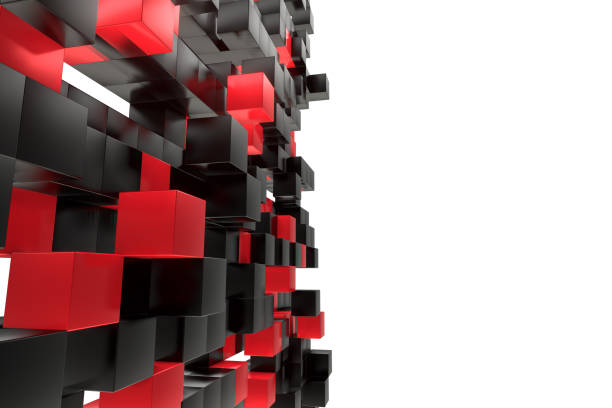 istock 3D rendering illustration geometric shapes concept .Abstract   Futuristic background elegant cube block isolated on white background.Poster, banner, placard with clipping path 1194188896