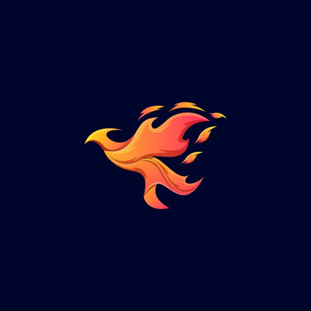 птица огонь иллюстрация вектор шаблон - phoenix fire tattoo bird stock illustrations