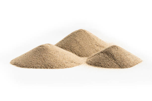 istock Pile dry sand isolated on white background 1194195044