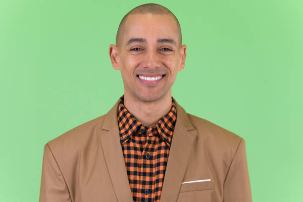 istock Face of happy bald multi ethnic businessman smiling 1194199324