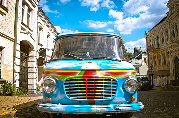 istock old painted car in street 119420165