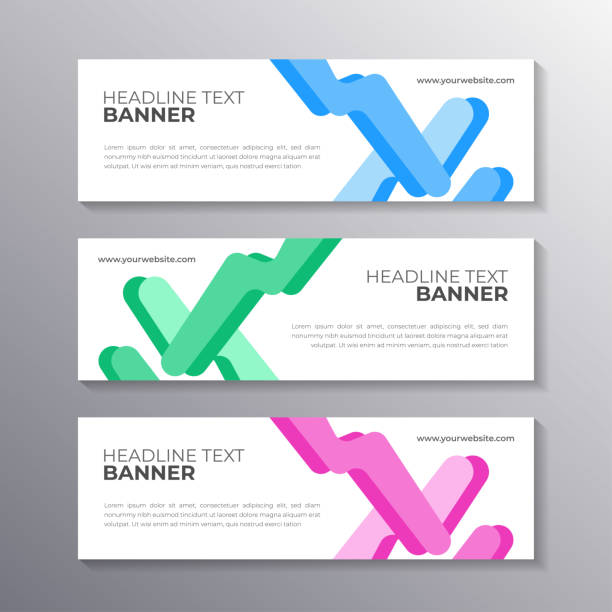 Business banner set template layout design, cool geometric business background, Applicable for Banners, Header, Footer Business banner set template layout design, cool geometric business background, Applicable for Banners, Header, Footer, Advertising header footer template stock illustrations