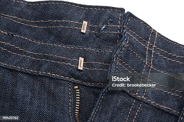 Photo libre de droit de Jeans Denim Déboutonnée banque d'images et plus d'images libres de droit de Blanc - Blanc, Bleu, Complètement déboutonné