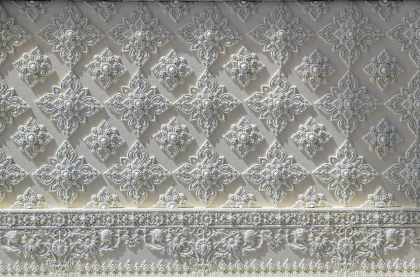 istock Beautiful Thai style art on the white coffin wall 1194207915