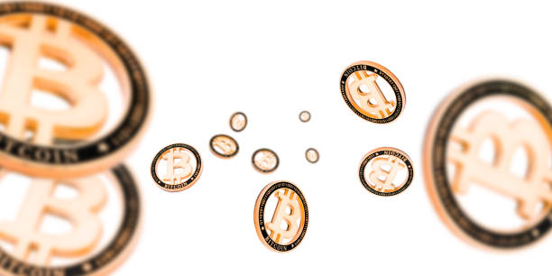istock Bitcoin Cash. Gold Falling Cryptocurrency. Falling coins isolated on white. Litecoin, Ethereum Cryptocurrency background 1194209313