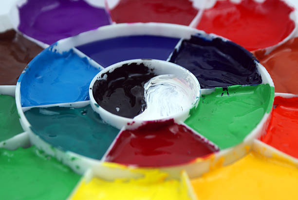 Colorful palette stock photo