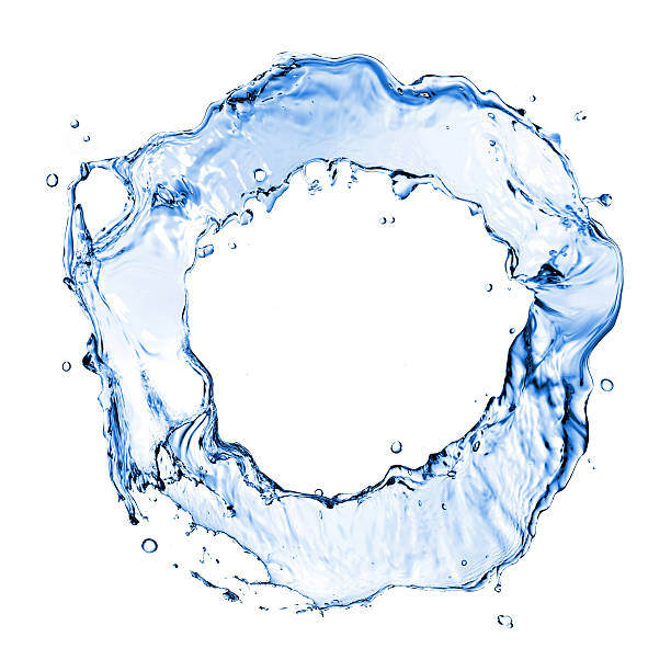 istock Water splash in a circle on a white background 119421387