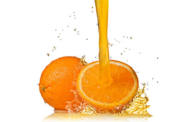 istock Water splash on orange isolated 119421538