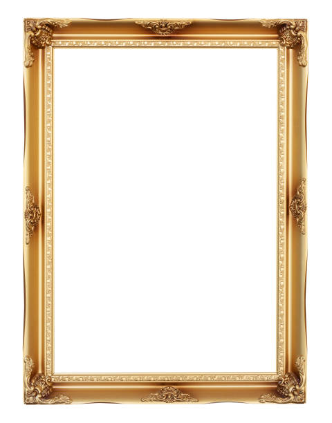 istock Golden Frame isolated on white background, clipping path 1194217976