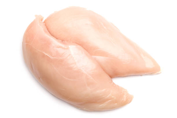 istock Raw chicken fillets isolated on white background 1194220214