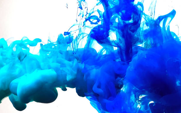 istock Blue magic abstract background. Stylish modern background. Watercolor ink in water. 1194222363