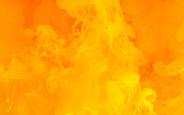 istock Fiery yellow-orange abstract background. Stylish modern technology background. 1194222374