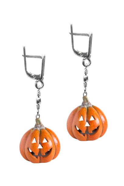 Halloween earrings isolated