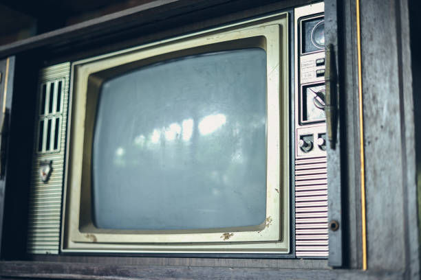 istock Old antique monochrome television 1194228422