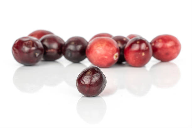 istock Fresh red cranberry isolated on white 1194232368