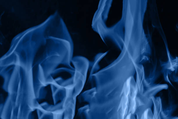 istock Trend color 2020 classic blue, fire fame  background 1194232562