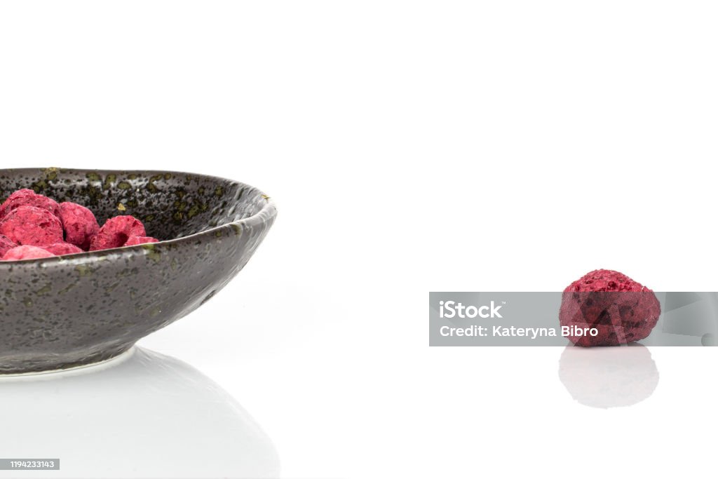 Red Raspberry Dried Dried Red Raspberry Isolated On White Stock Photo - Download Image Now ...