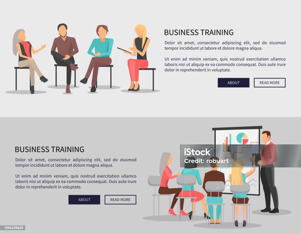 Work Training Graphics Business Training For Workers Vector Illustration Stock Illustration ...